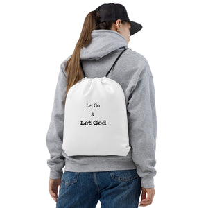 Let Go Drawstring Bag