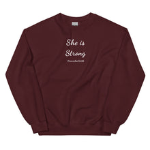Load image into Gallery viewer, She Is Strong Women&#39;s Sweatshirt (Unisex Sizing)