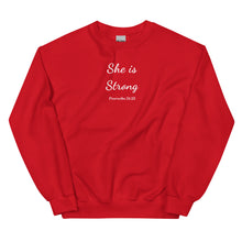 Load image into Gallery viewer, She Is Strong Women&#39;s Sweatshirt (Unisex Sizing)