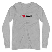 Load image into Gallery viewer, I Love God Women&#39;s Long Sleeve (Unisex Sizing)