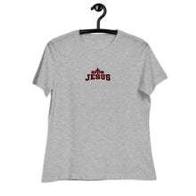 Load image into Gallery viewer, Rep For Jesus Women&#39;s T-Shirt (Black &amp; Red Logo)