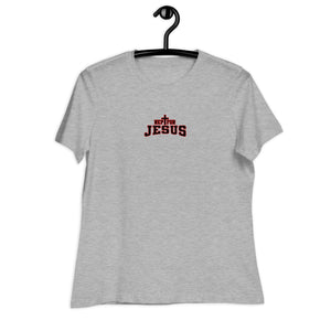 Rep For Jesus Women's T-Shirt (Black & Red Logo)