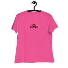 Load image into Gallery viewer, Rep For Jesus Women&#39;s T-Shirt (Black &amp; Red Logo)