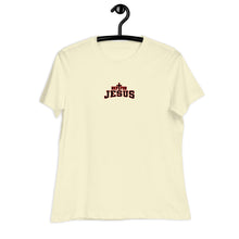 Load image into Gallery viewer, Rep For Jesus Women&#39;s T-Shirt (Black &amp; Red Logo)