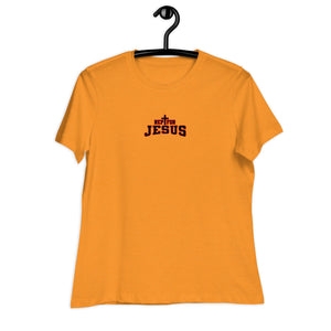 Rep For Jesus Women's T-Shirt (Black & Red Logo)