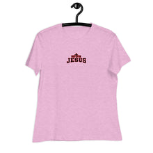 Load image into Gallery viewer, Rep For Jesus Women&#39;s T-Shirt (Black &amp; Red Logo)