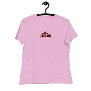 Rep For Jesus Women's T-Shirt (Black & Red Logo)