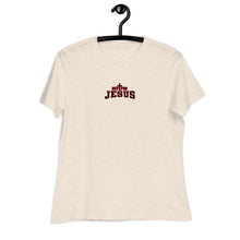 Load image into Gallery viewer, Rep For Jesus Women&#39;s T-Shirt (Black &amp; Red Logo)