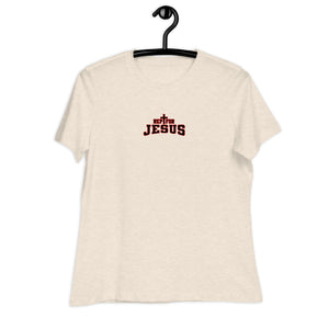 Rep For Jesus Women's T-Shirt (Black & Red Logo)