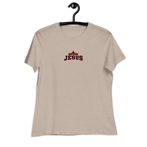 Rep For Jesus Women's T-Shirt (Black & Red Logo)