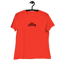 Load image into Gallery viewer, Rep For Jesus Women&#39;s T-Shirt (Black &amp; Red Logo)