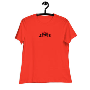 Rep For Jesus Women's T-Shirt (Black & Red Logo)