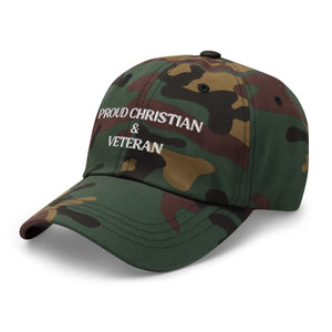 Proud Christian & Veteran Dad Hat
