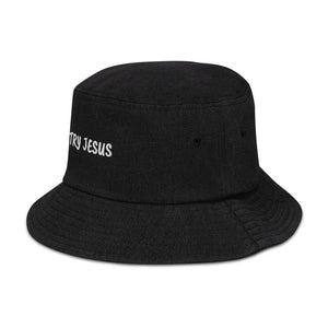 Try Jesus Denim Bucket Hat