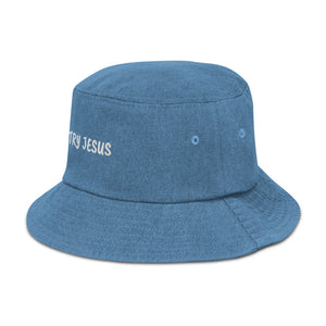 Try Jesus Denim Bucket Hat