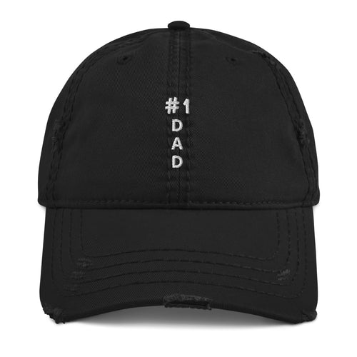 #1 Dad Men's Distressed Dad Hat