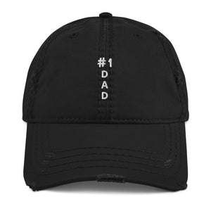 #1 Dad Men's Distressed Dad Hat