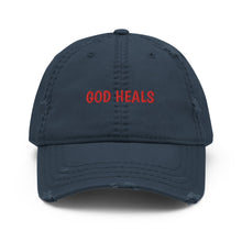 Load image into Gallery viewer, God Heals Distressed Dad Hat