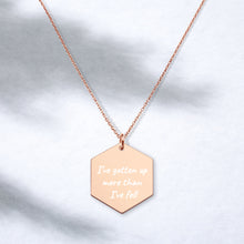 Load image into Gallery viewer, Gotten Up Engraved Silver Hexagon Necklace