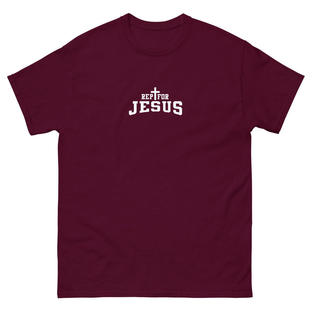 Rep For Jesus Men's T-Shirt (White Logo)