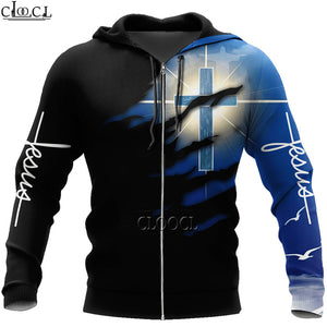 Jesus Cross Design Men's Hoodie