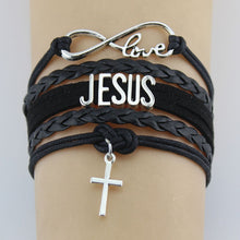 Load image into Gallery viewer, Jesus Cross Braided Bracelet