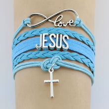 Load image into Gallery viewer, Jesus Cross Braided Bracelet