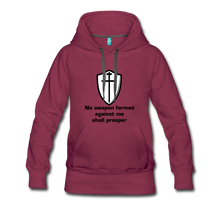 Load image into Gallery viewer, No Weapon Women’s Hoodie - burgundy