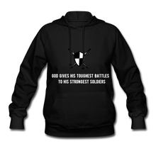 Load image into Gallery viewer, Toughest Battles Women’s Hoodie - black