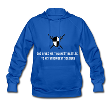 Load image into Gallery viewer, Toughest Battles Women’s Hoodie - royal blue