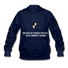Load image into Gallery viewer, Toughest Battles Women’s Hoodie - navy