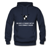 Load image into Gallery viewer, Toughest Battles Men&#39;s Hoodie - navy