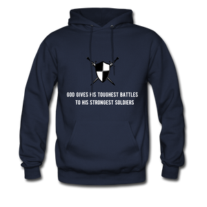 Toughest Battles Men's Hoodie - navy