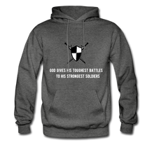 Load image into Gallery viewer, Toughest Battles Men&#39;s Hoodie - charcoal gray
