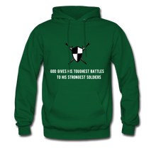 Load image into Gallery viewer, Toughest Battles Men&#39;s Hoodie - forest green