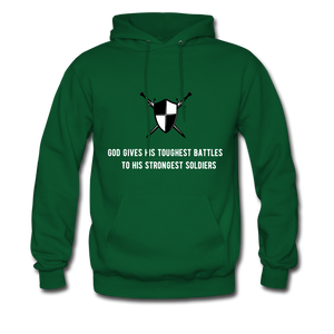 Toughest Battles Men's Hoodie - forest green