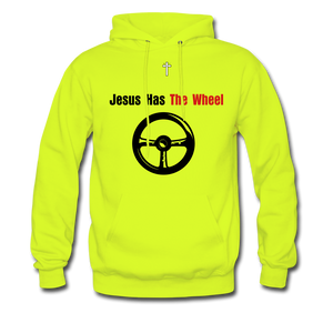 Has The Wheel Men's Hoodie - safety green