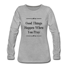 Load image into Gallery viewer, Good Things Women&#39;s Long Sleeve - heather gray