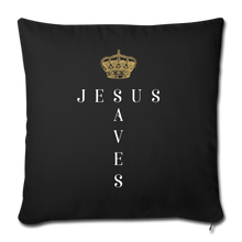 Load image into Gallery viewer, Jesus Saves Pillow Cover - black