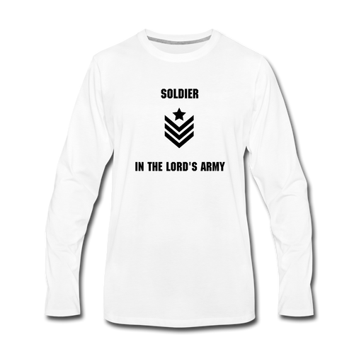 Lord's Army Men's Long Sleeve - white