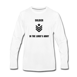 Lord's Army Men's Long Sleeve - white