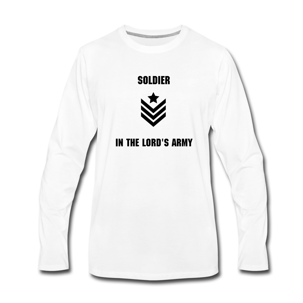 Lord's Army Men's Long Sleeve - white