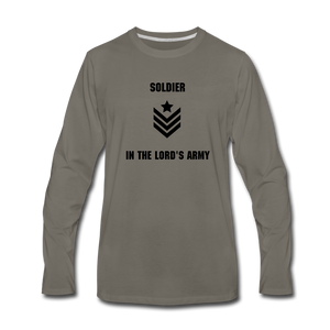 Lord's Army Men's Long Sleeve - asphalt gray