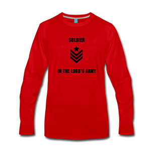 Lord's Army Men's Long Sleeve - red
