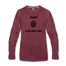 Load image into Gallery viewer, Lord&#39;s Army Men&#39;s Long Sleeve - heather burgundy