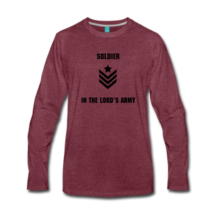 Lord's Army Men's Long Sleeve - heather burgundy