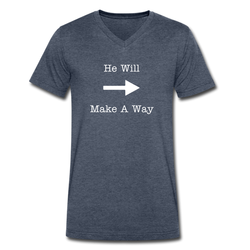 Make A Way Men's V-Neck - heather navy