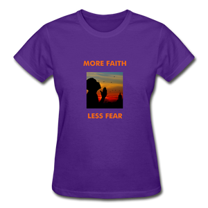 More Faith, Less Fear Women's T-Shirt - purple