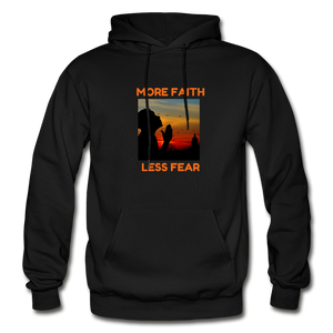 More Faith, Less Fear Men's Hoodie - black