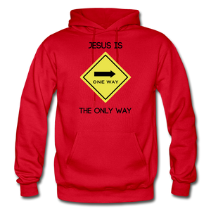 Only Way Men's Hoodie - red